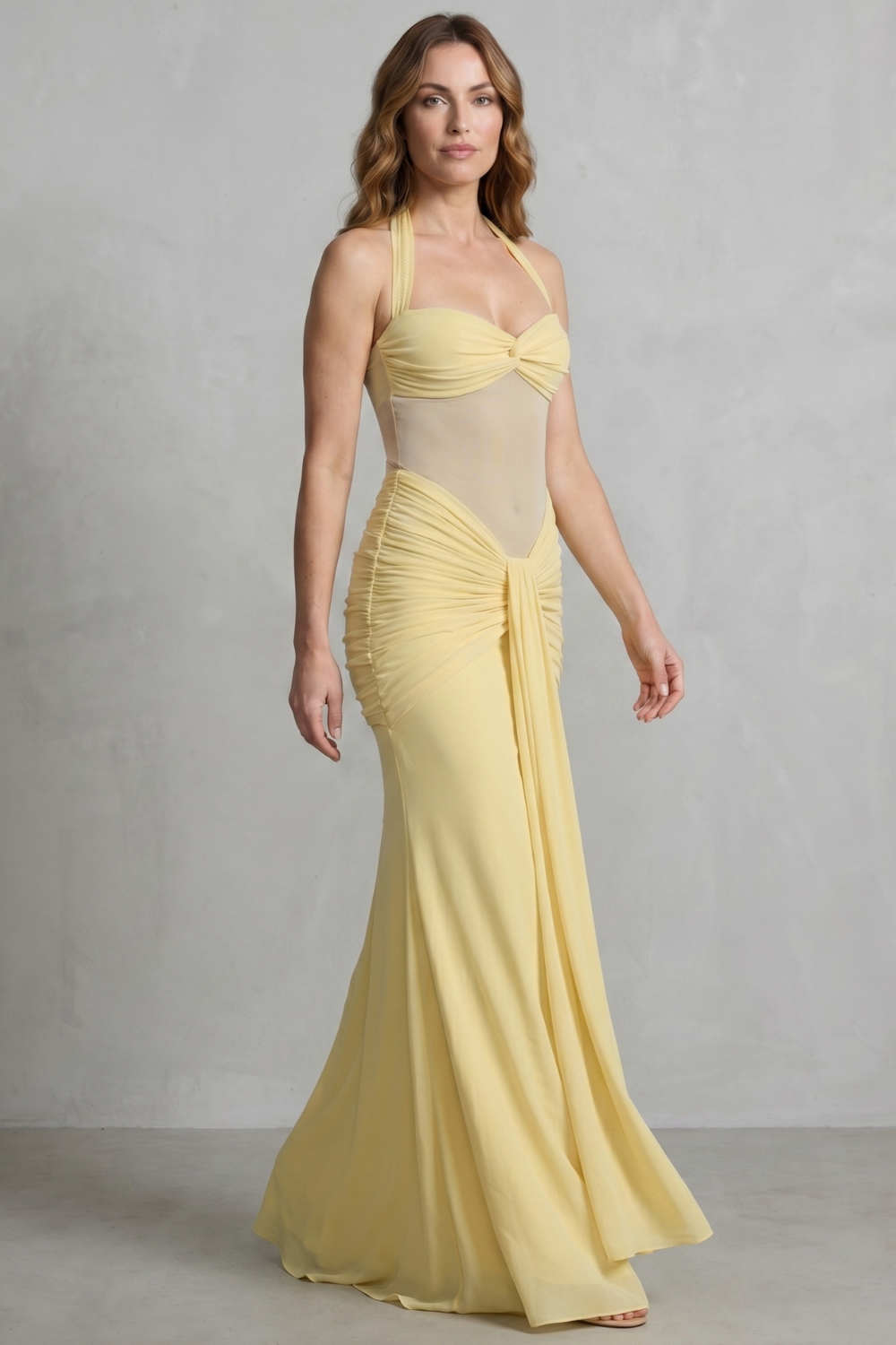 Ginalisse – Draped sculpt elegance – Maxi dress
