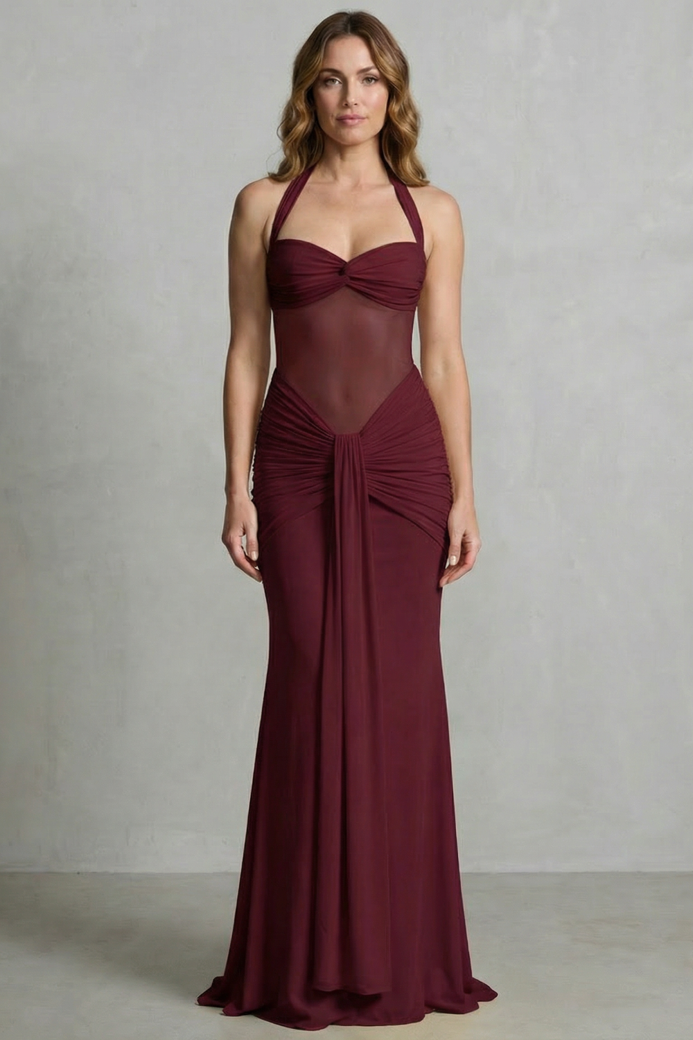 Ginalisse – Draped sculpt elegance – Maxi dress